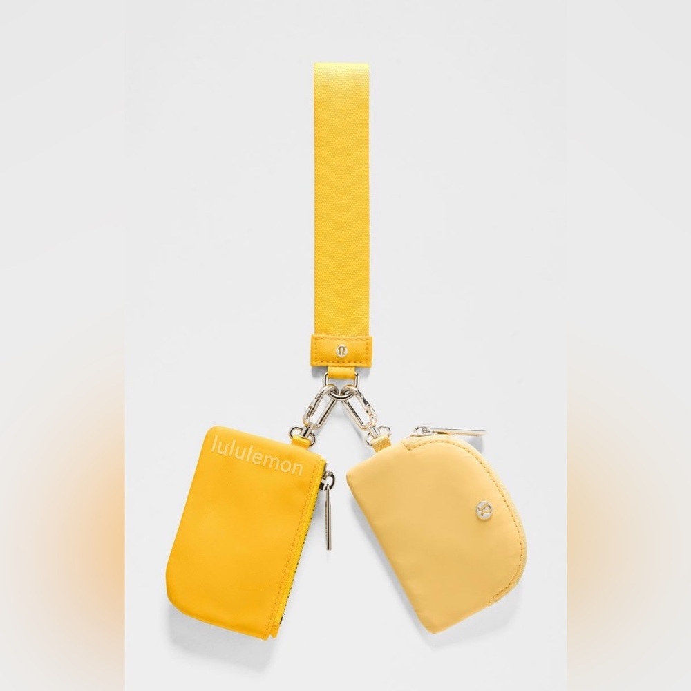 Lululemon Athletica Maize Yellow‎ Dual Pouch Wristlet